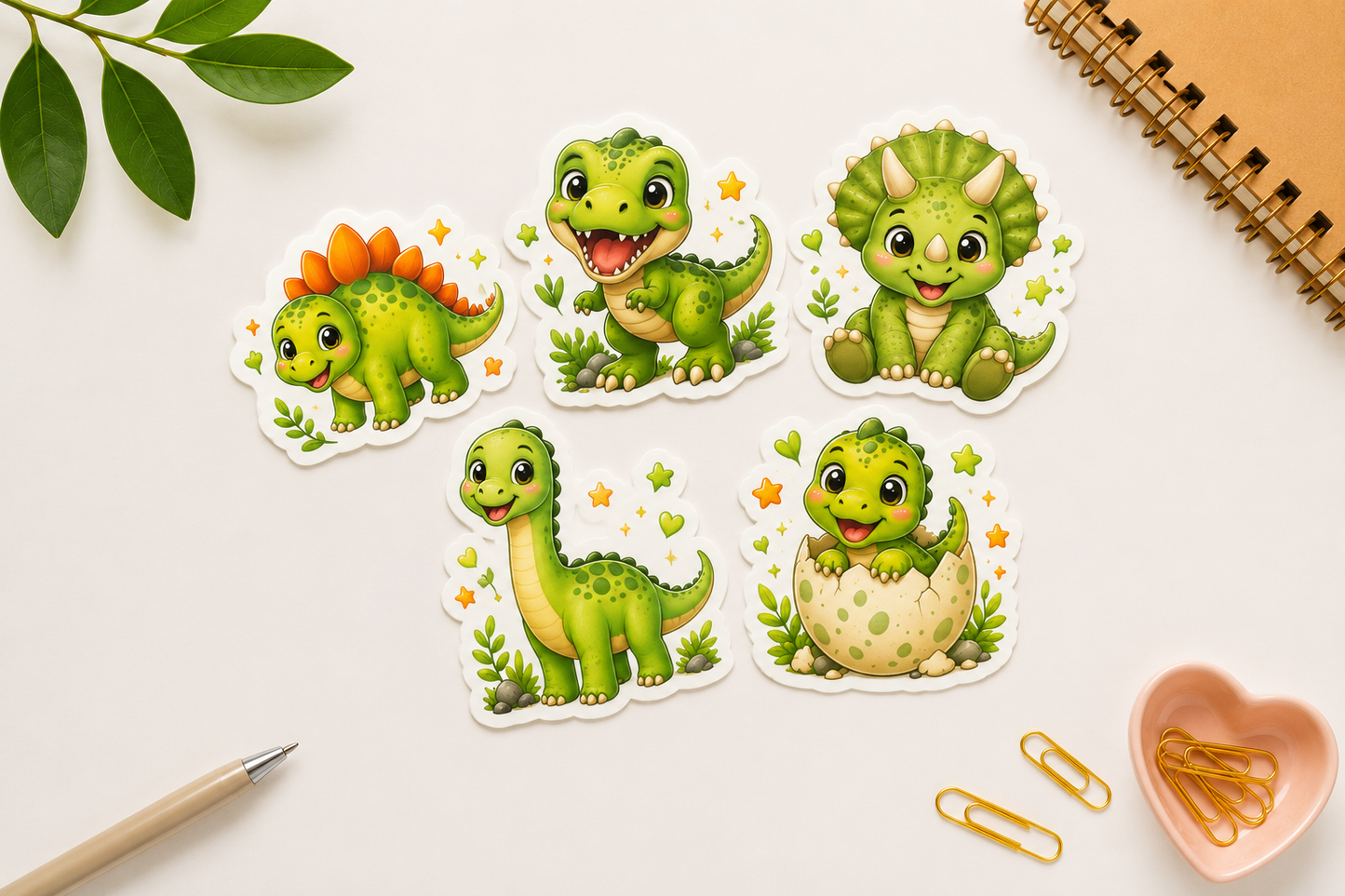 Dino Freunde Sticker-Set (5 Stück)