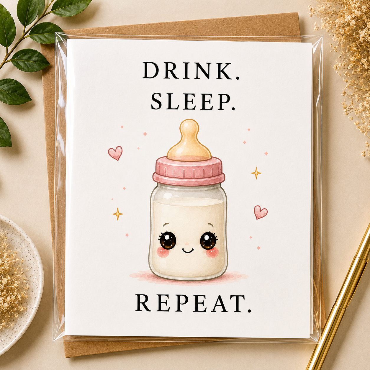 Drink. Sleep. Repeat. Kaart