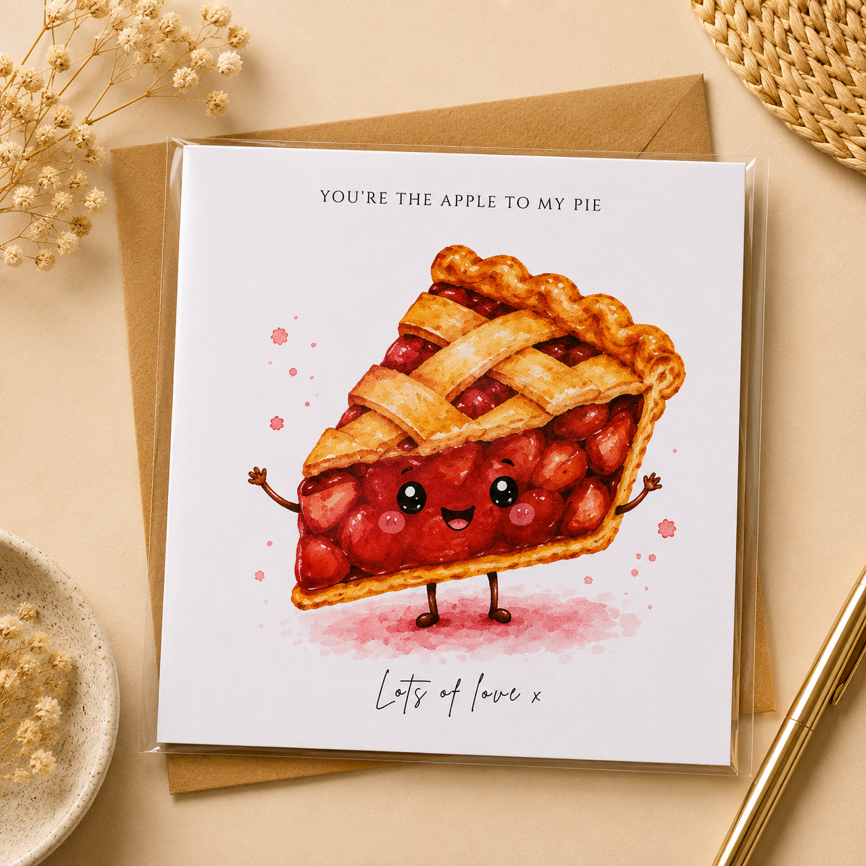 You’re The Apple To My Pie Liebeskarte