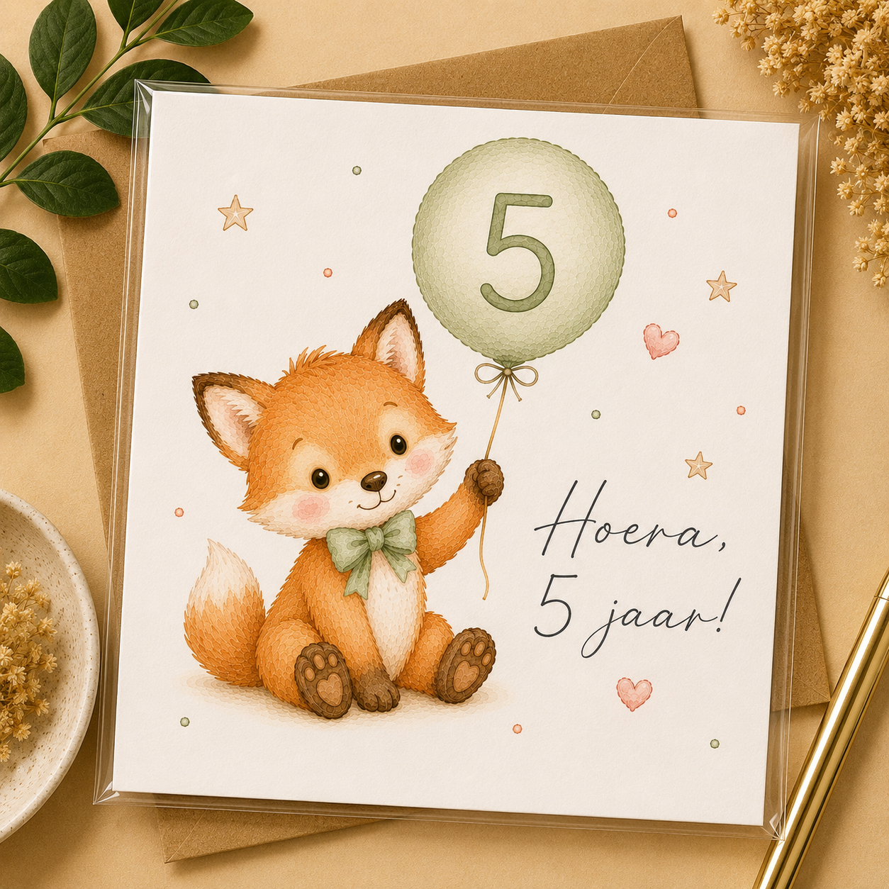 Hurra, 5 Jahre! Geburtstagskarte
