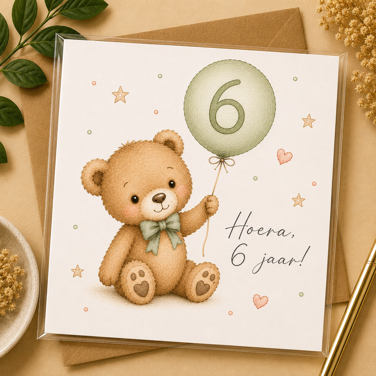 Hurra, 6 Jahre! Geburtstagskarte