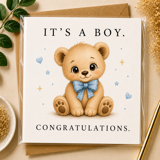It’s A Boy. Congratulations. Beer Kaart