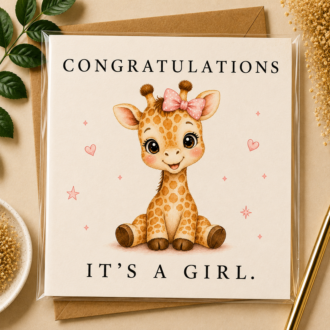 Congratulations, It’s A Girl. Giraf Kaart